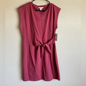 NWT Nine West Tie-Front Midi Dress Mauve Size Medium